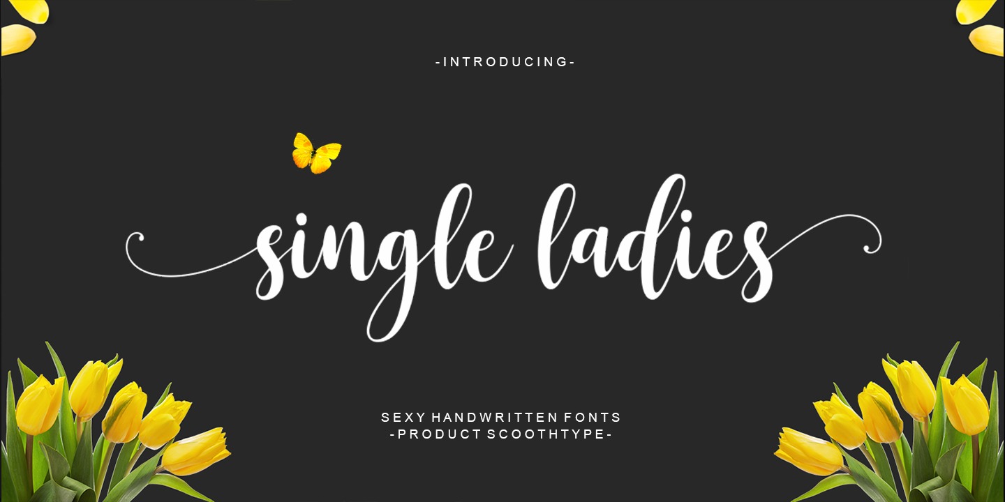 Single Ladies Slant Font preview